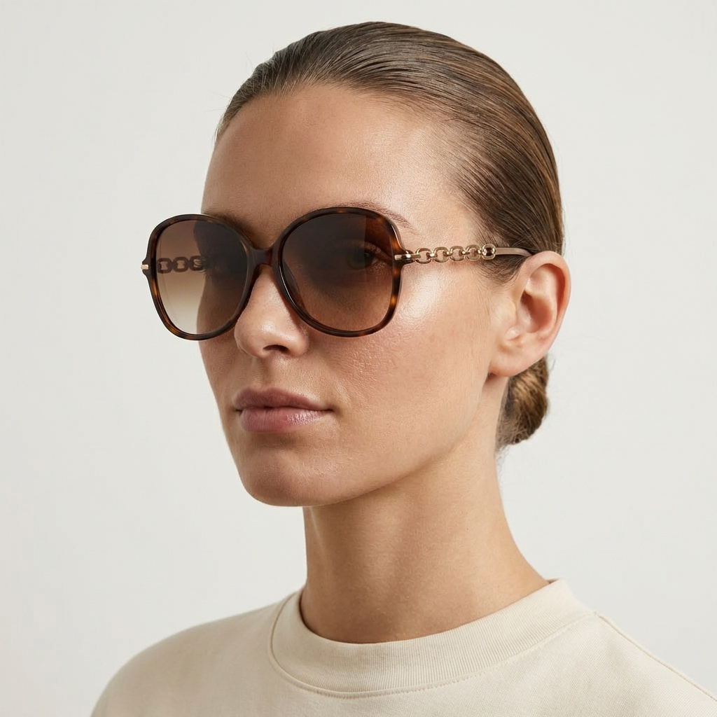 GAFAS DE SOL OVALADAS DE CAREY MARRÓN SUN140 F3009