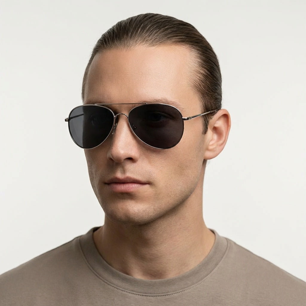 AVIATOR BLACK SUNGLASSES SUN131 J3039