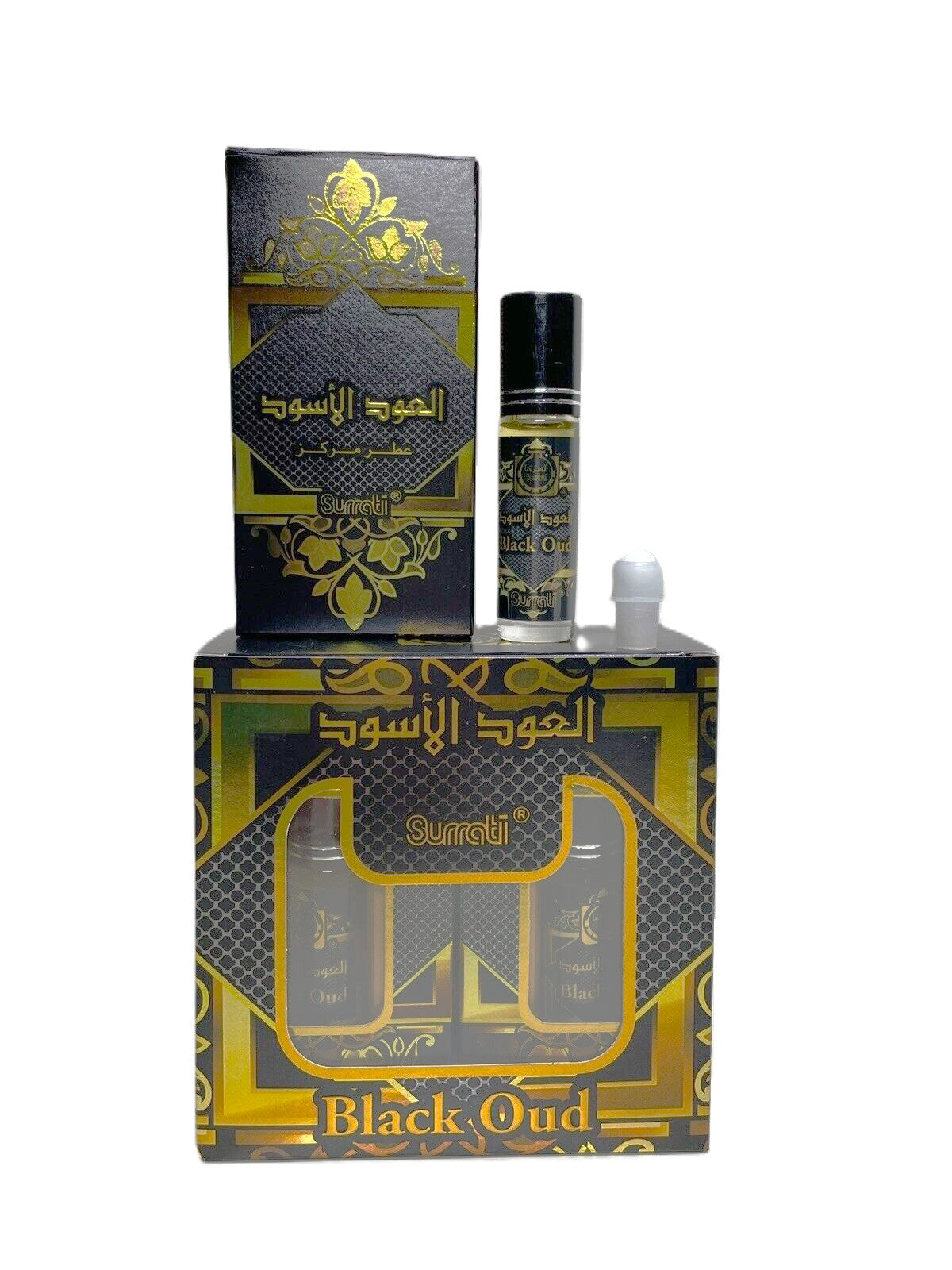 SURRATI Black Oud Oil Roll On Perfume 6Pcs x 0.2FL.OZ